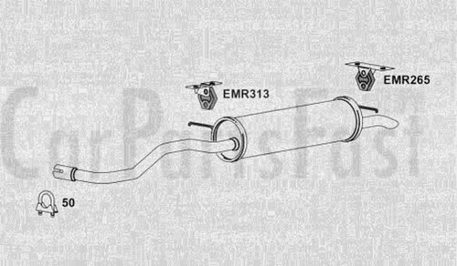 Esk32 exhaust silencer polo - exhaust,