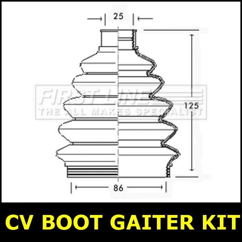 Boot gaiter kit front outer - kit,